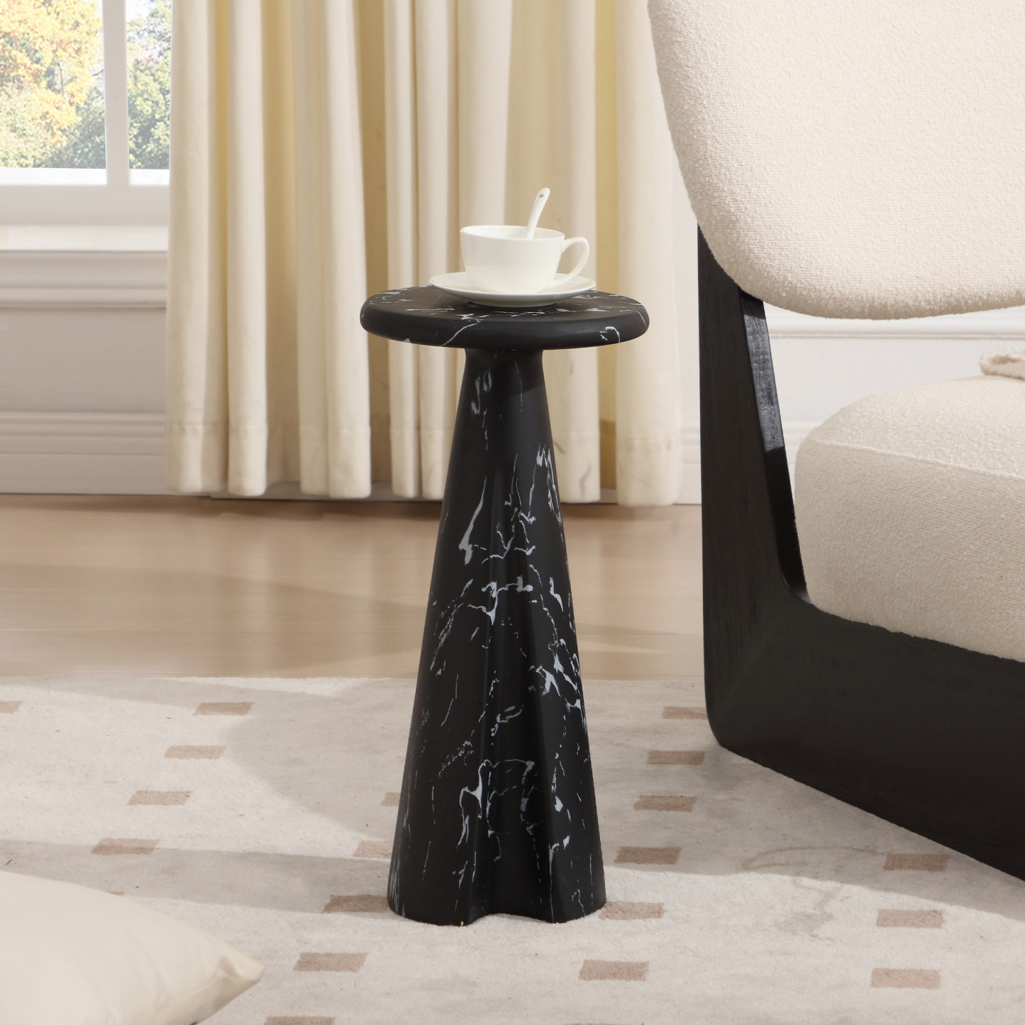 Leah Cultured Marble Side Table