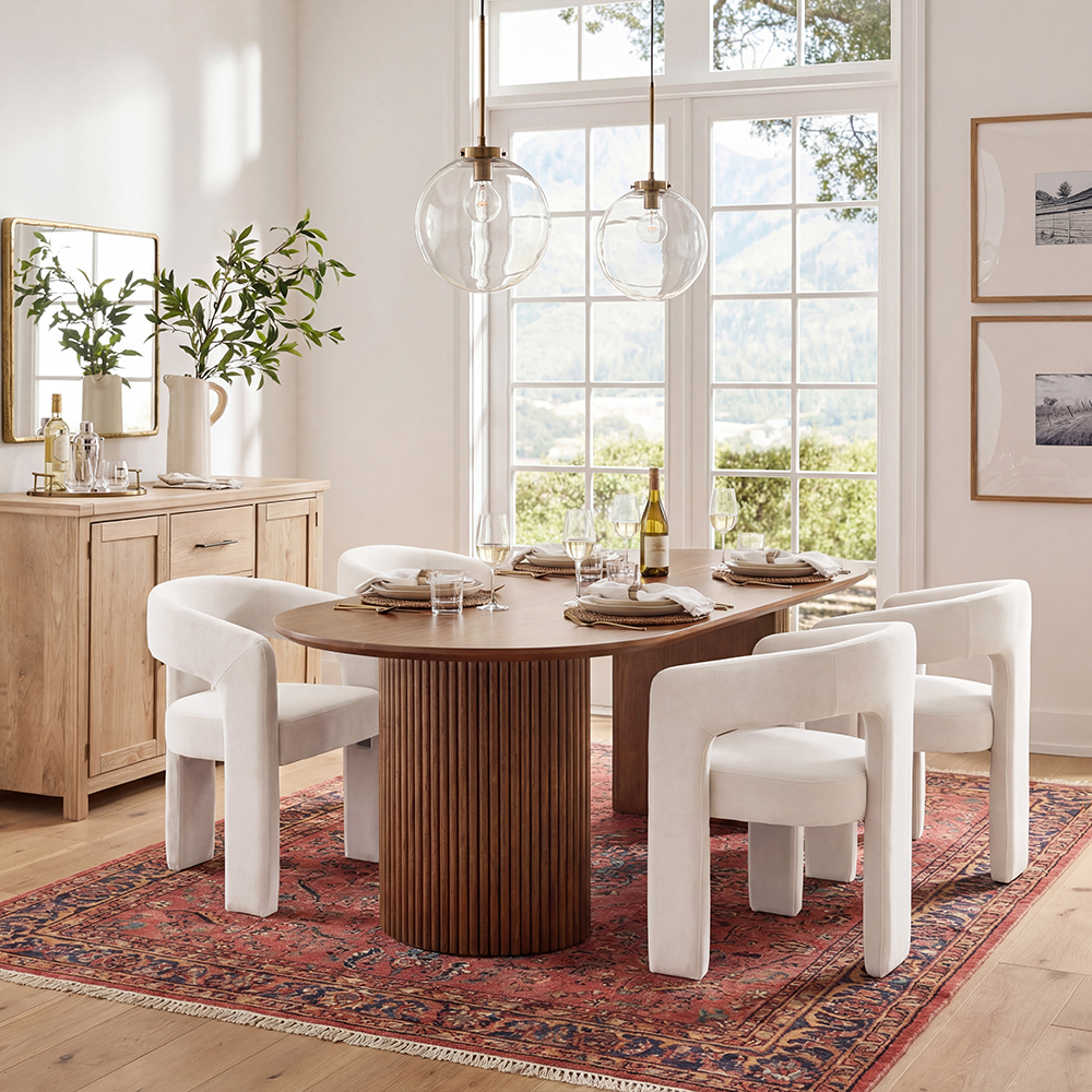 Payson Dining Table With Dove Chairs Set