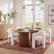 Payson Dining Table With Dove Chairs Set