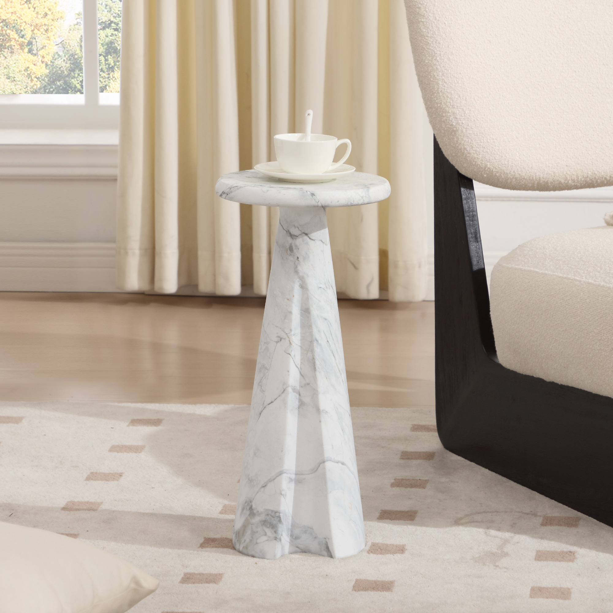 Lauren Cultured Marble Side Table