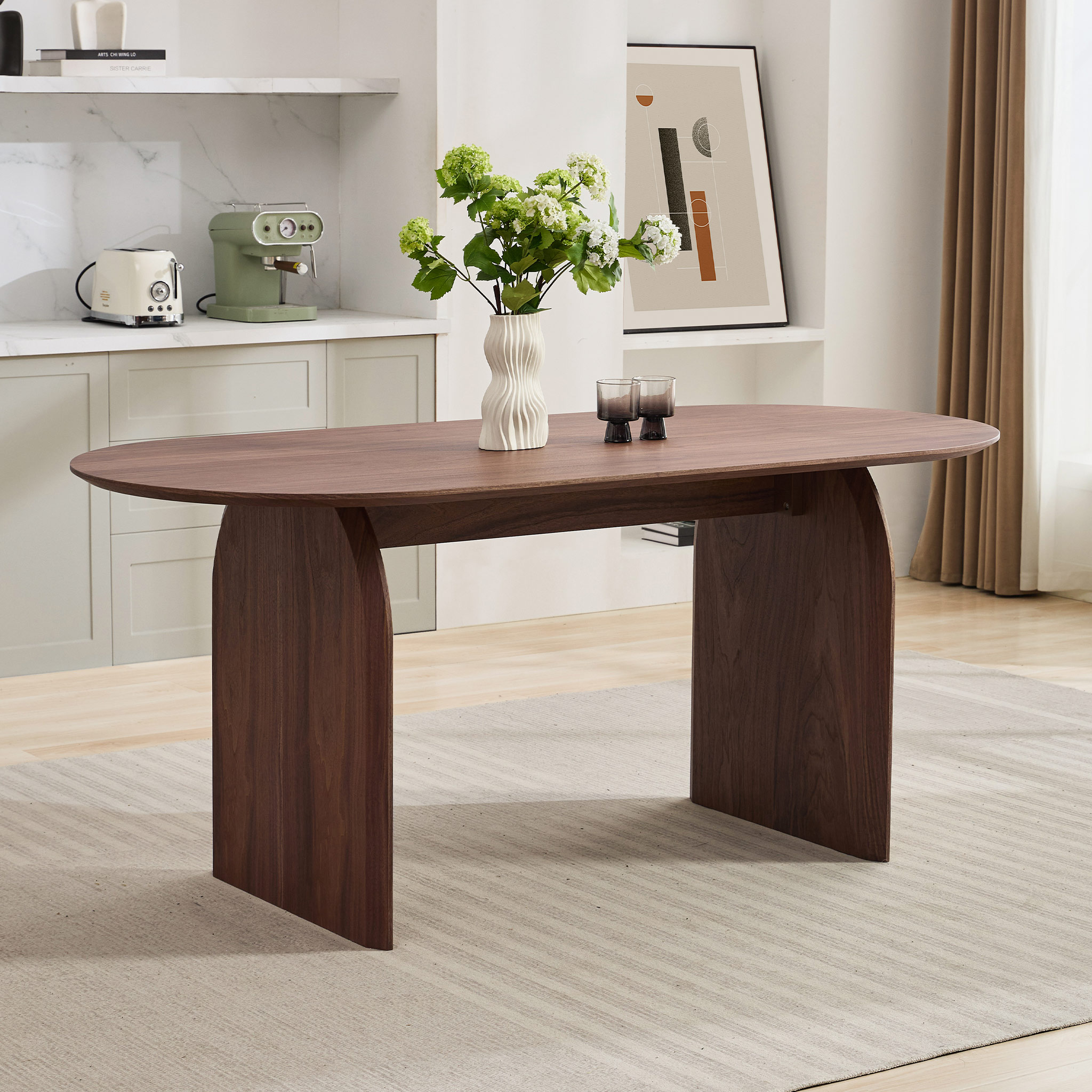 Birch Oval Dining Table Set