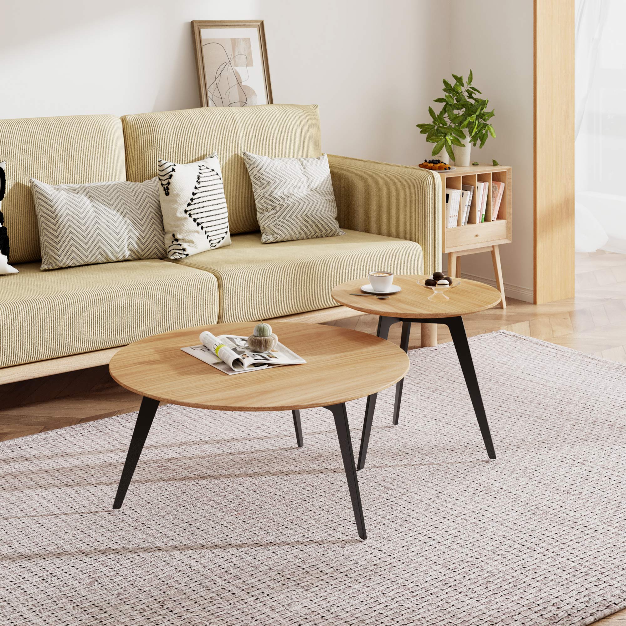 Nicole Round Coffee Table Set of 2