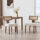 Payson Dining Table With Cane Dining Chairs Set