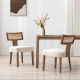 Payson Dining Table With Cane Dining Chairs Set