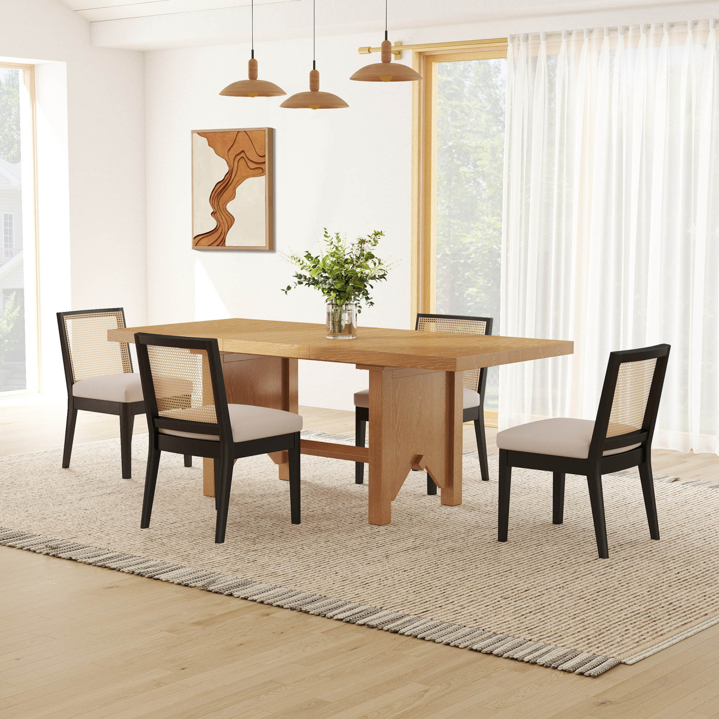 Flex Extendable Dining Table Set 54"-72"
