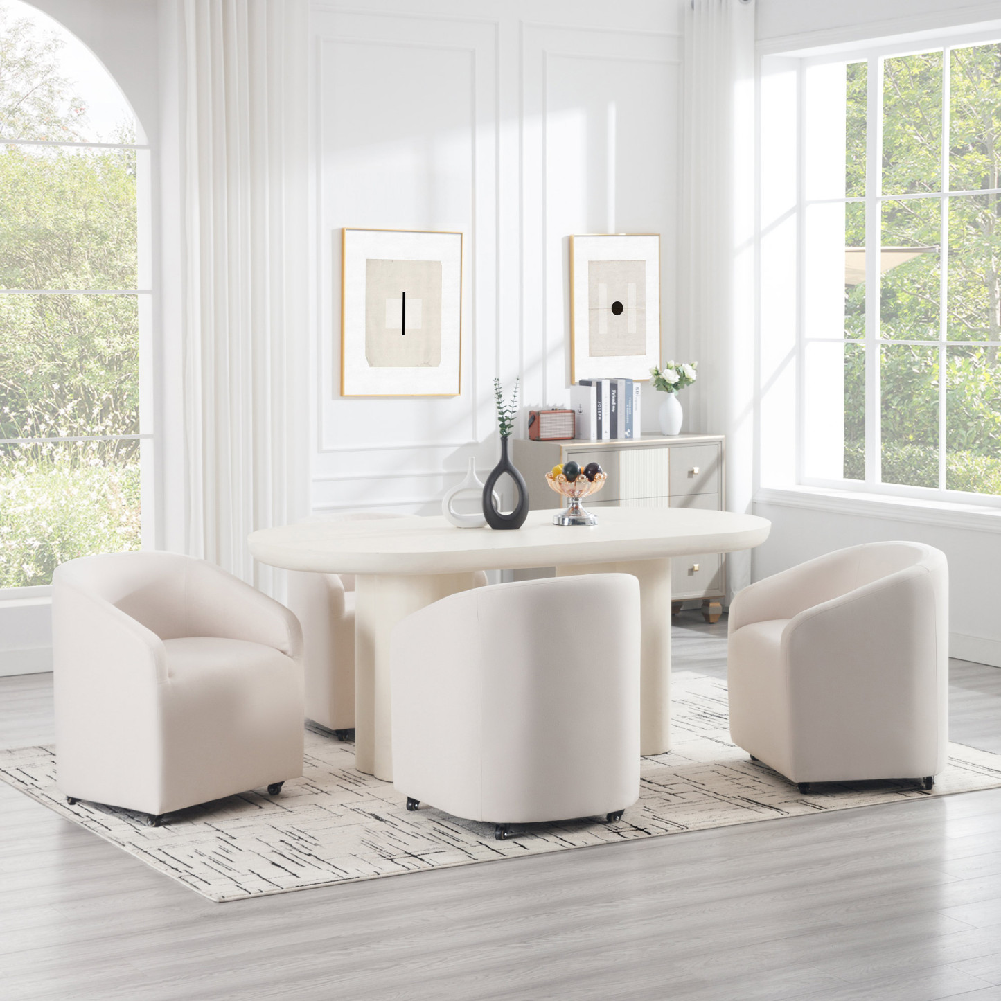 Troy Rolling Dining Chair