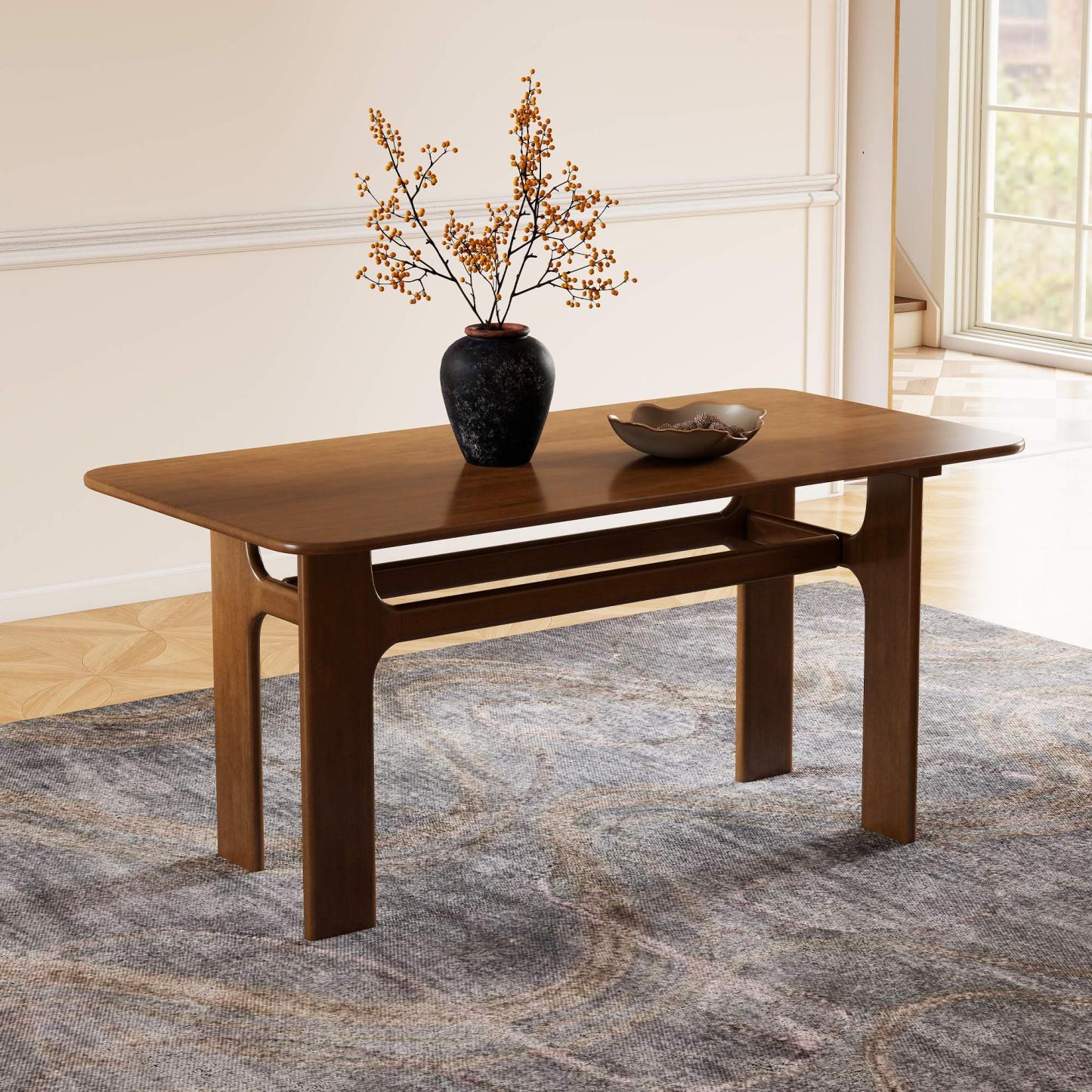 Leon 63'' Wooden Dining Table Set