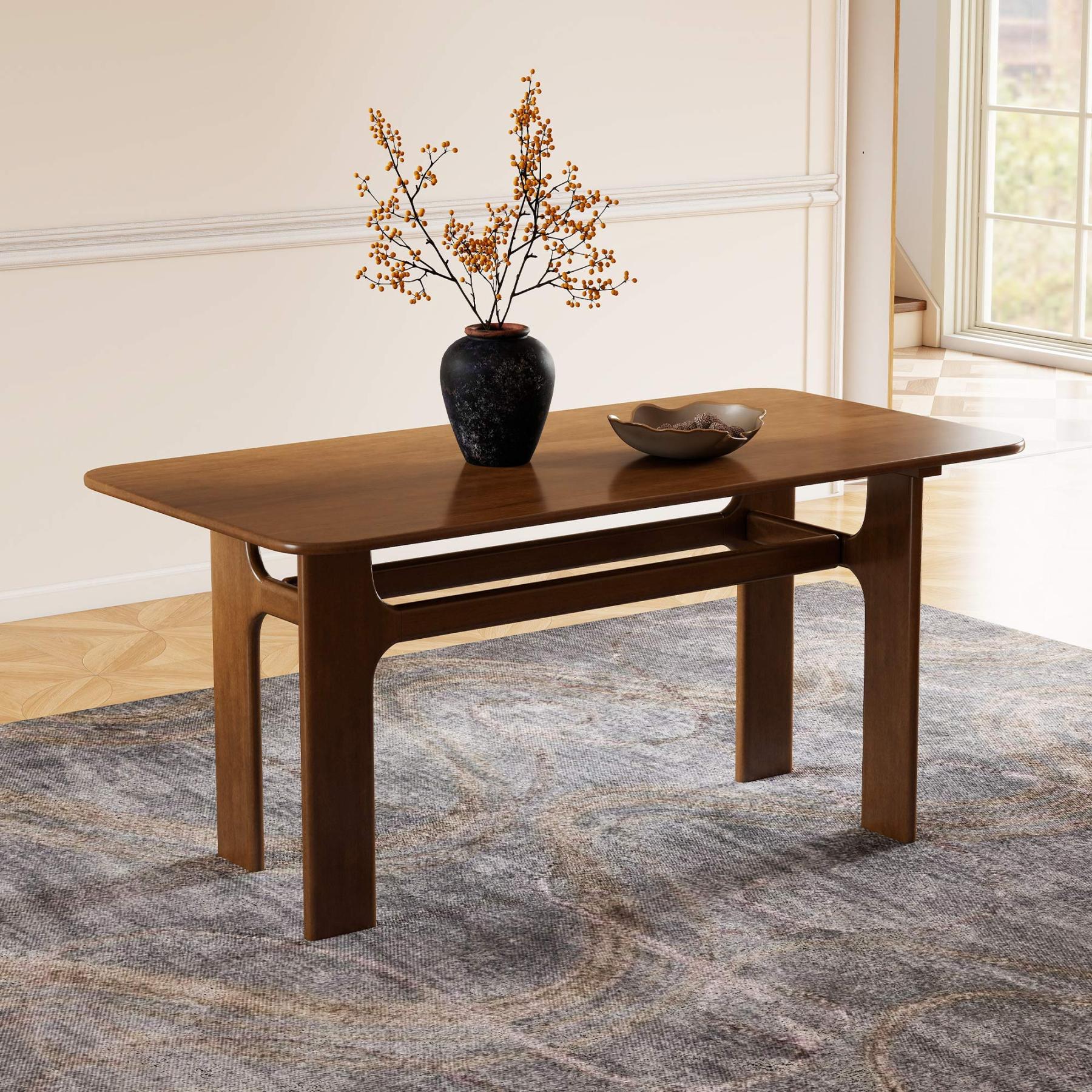 Leon 63'' Wooden Dining Table Set