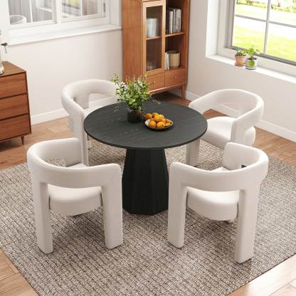 Clark 39" Round Dining Table Set for 4