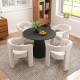 Clark 39" Round Dining Table Set for 4
