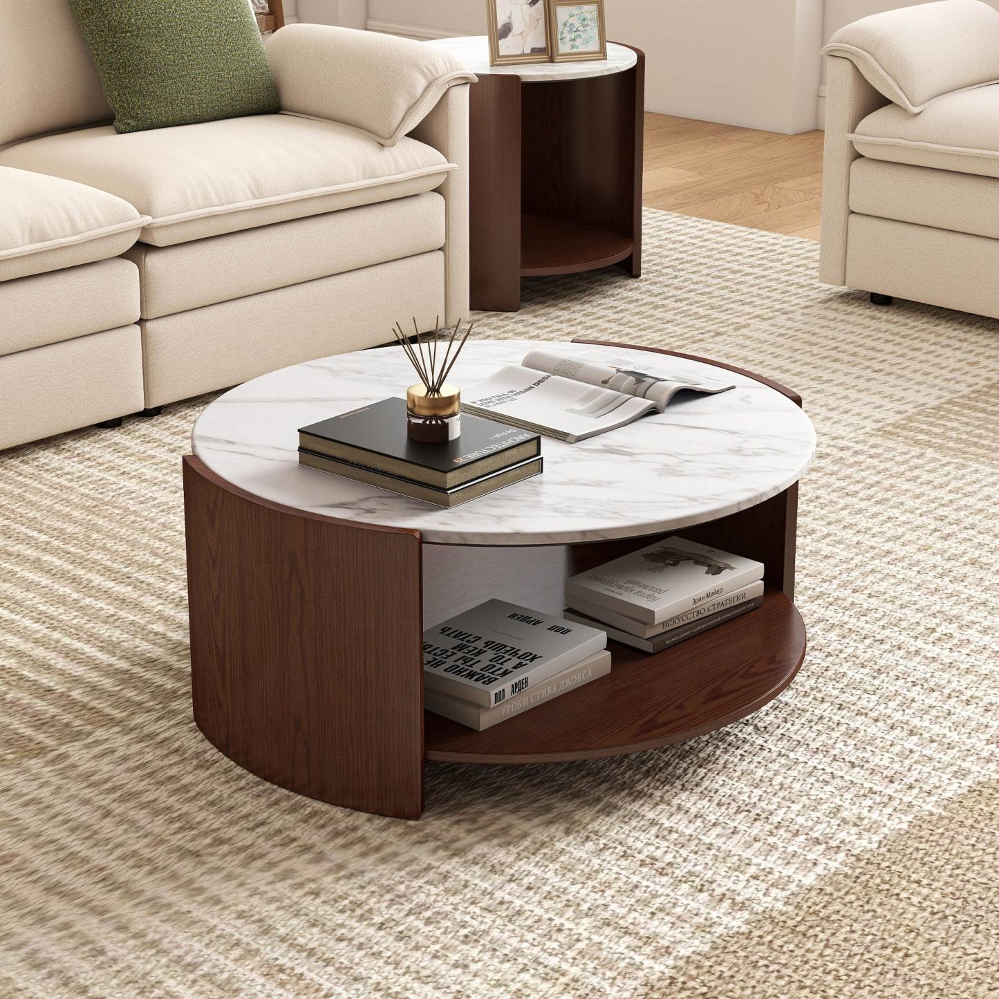 Gia Cultured Marble Coffee Table