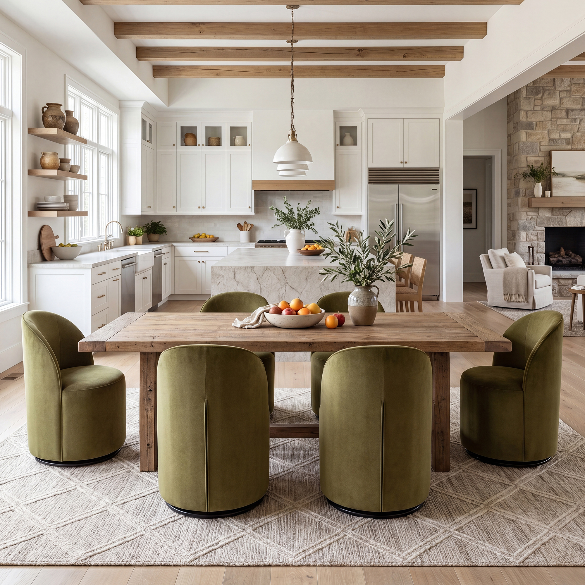 Ryan Modern Upholstered Swivel Dining Chair