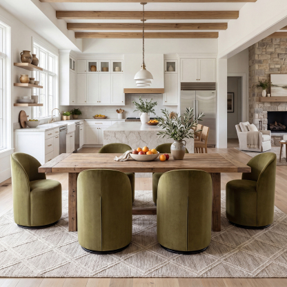 Ryan Modern Upholstered Swivel Dining Chair