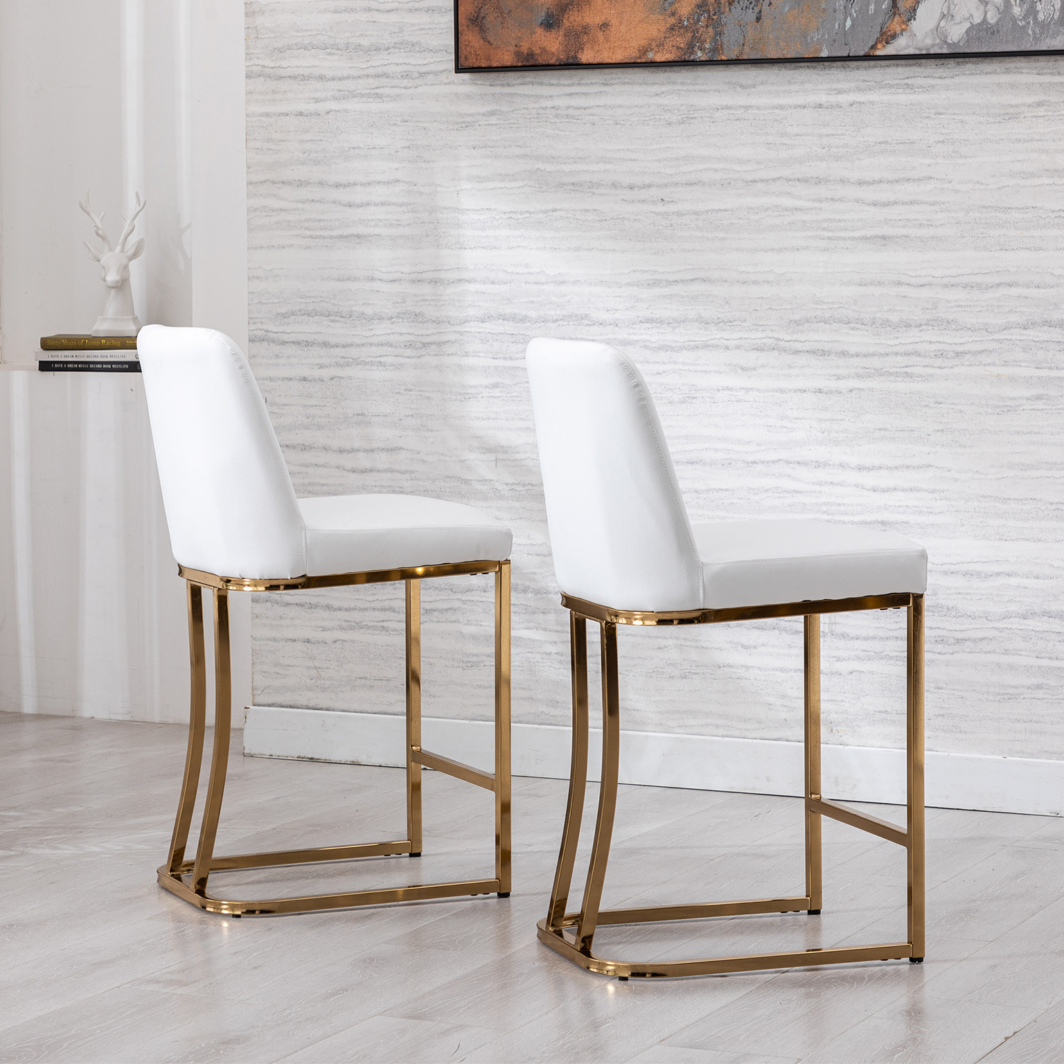 Square Counter & Bar Stools (Set of 2)