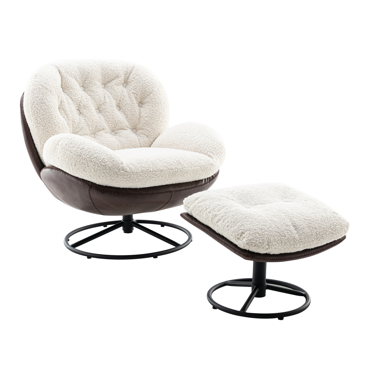 Nevan Lounge Chair with Ottoman