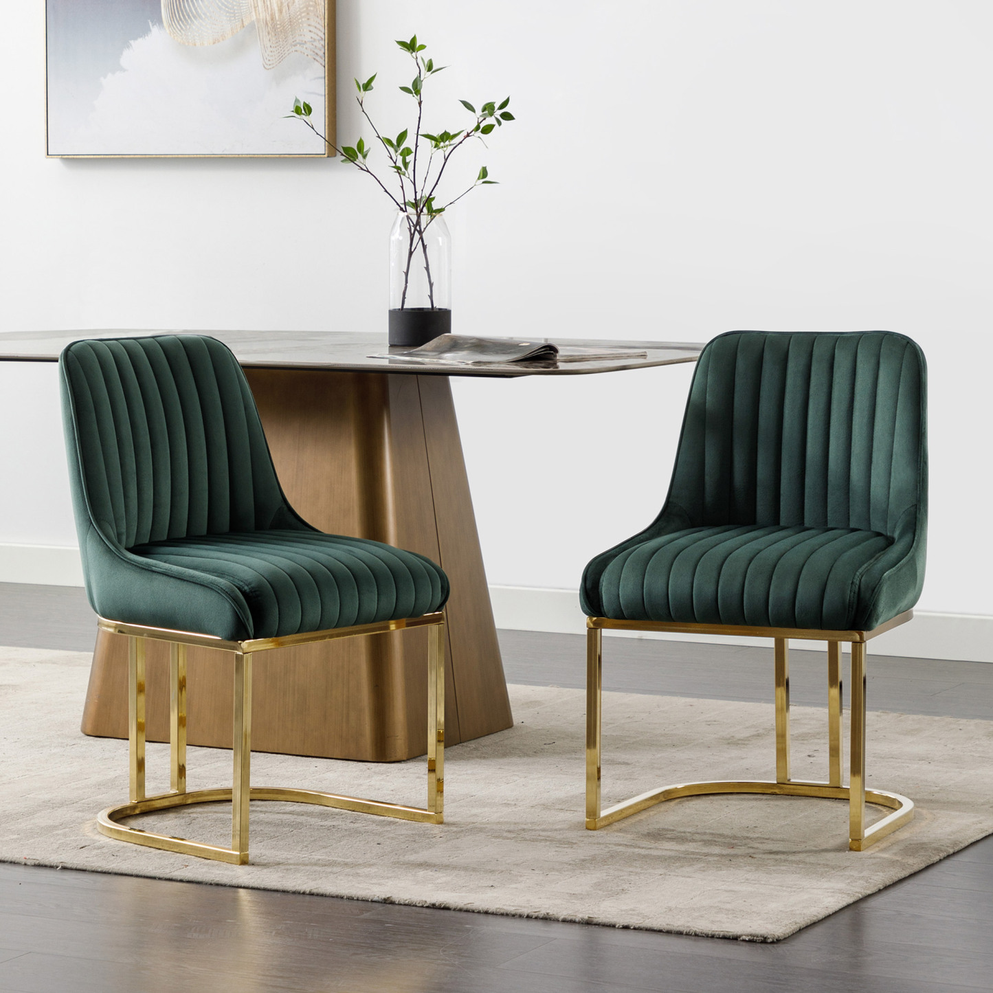 Spencer Velvet Dining Chairs (Set of 2)