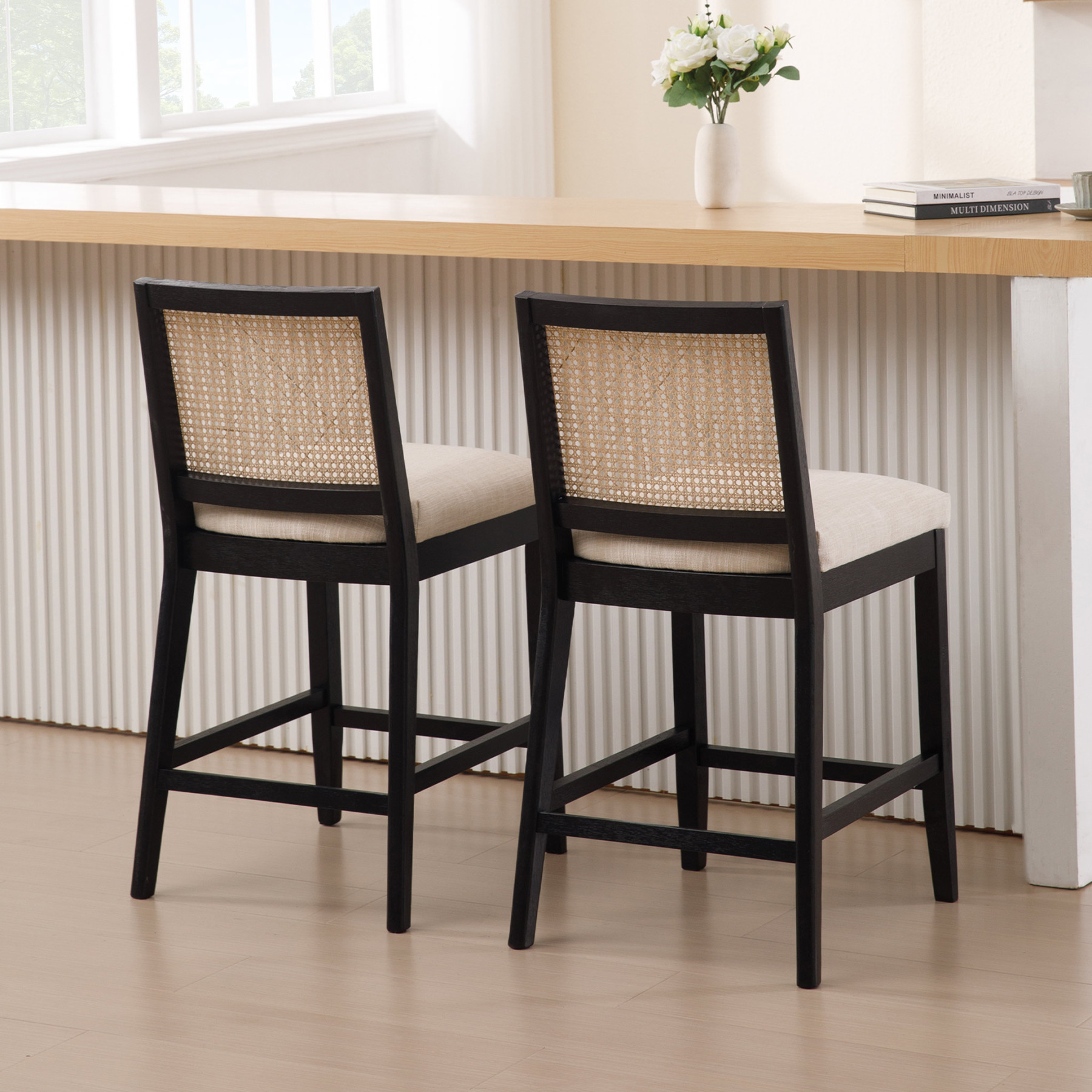 Weston Cane Bar Stools (Set of 2)