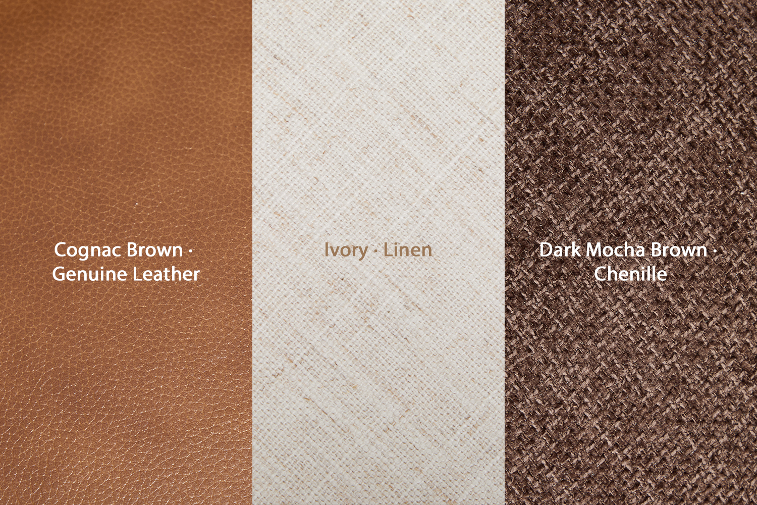 Premium vegan leather upholstery on a walnut lounge chair