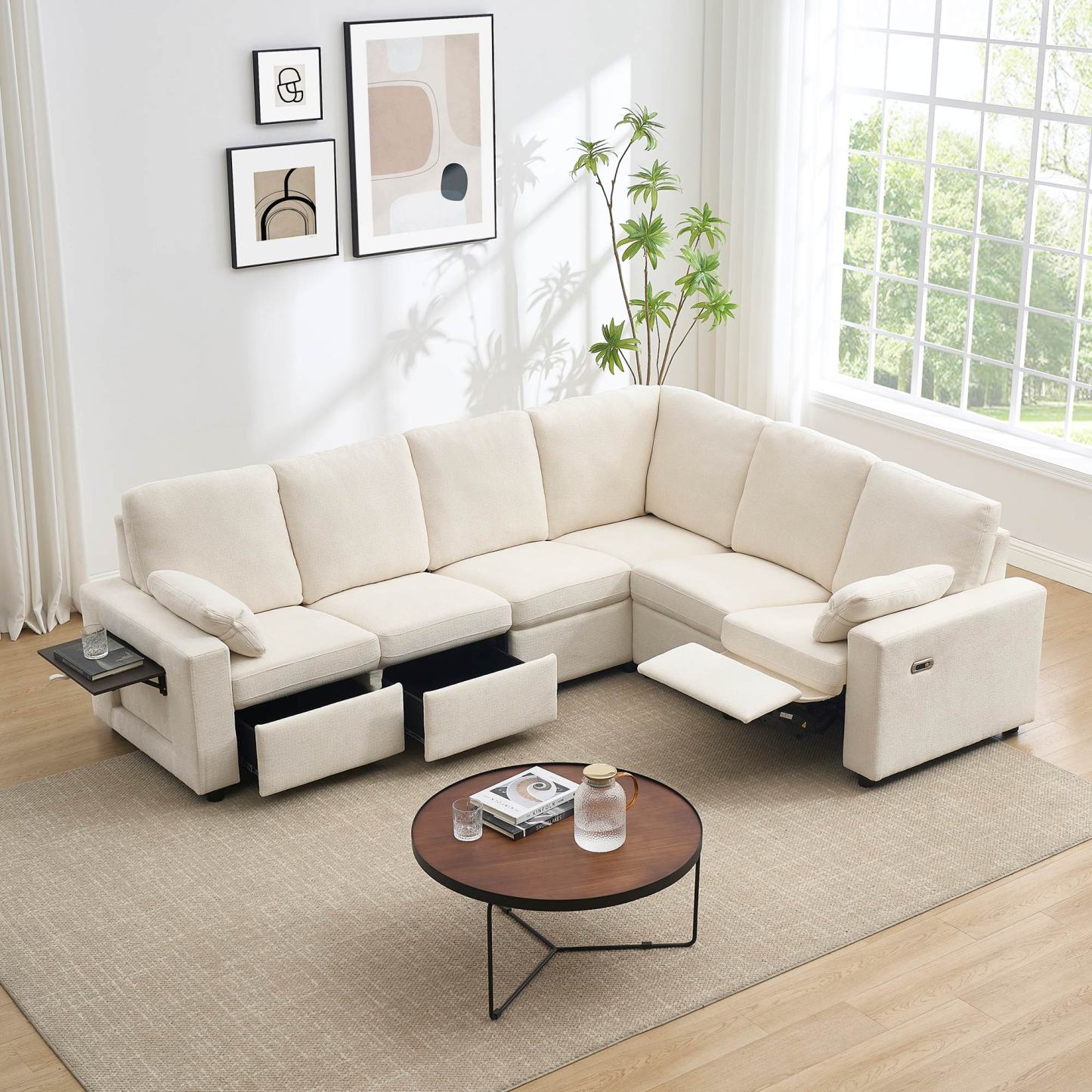 Levi Reclining Sectional Sofa With Storage