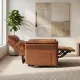 34.5" W Faux Leather Swivel Glider Power Recliner