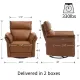 34.5" W Faux Leather Swivel Glider Power Recliner