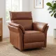 34.5" W Faux Leather Swivel Glider Power Recliner