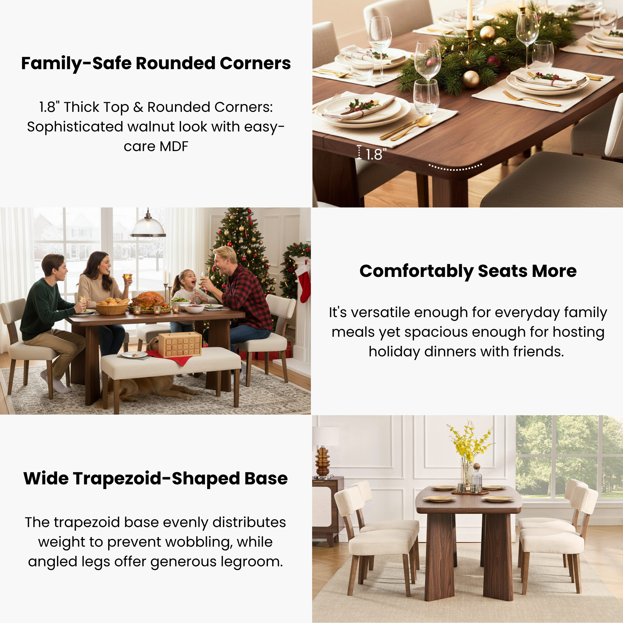 Rectangle Dining Table 71''