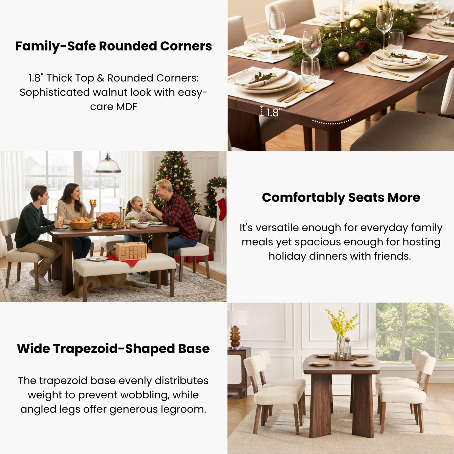 Rectangle Dining Table 71''