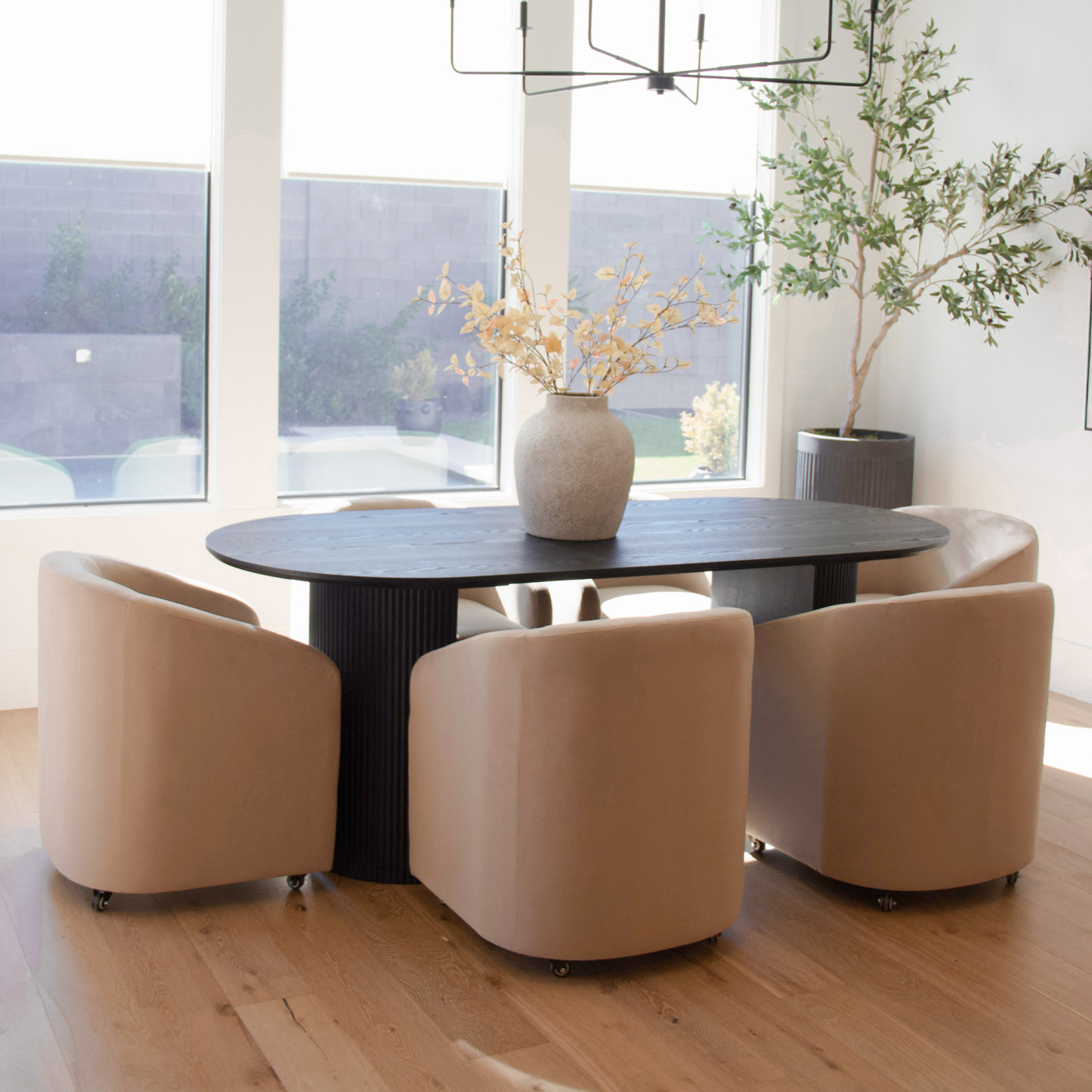 Troy Rolling Dining Chair