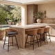 Neil Bohemian Swivel Cane Bar Set