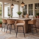 Neil Bohemian Swivel Cane Bar Set