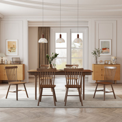 James 63'' Rectangular Dining Table Set for 4-6