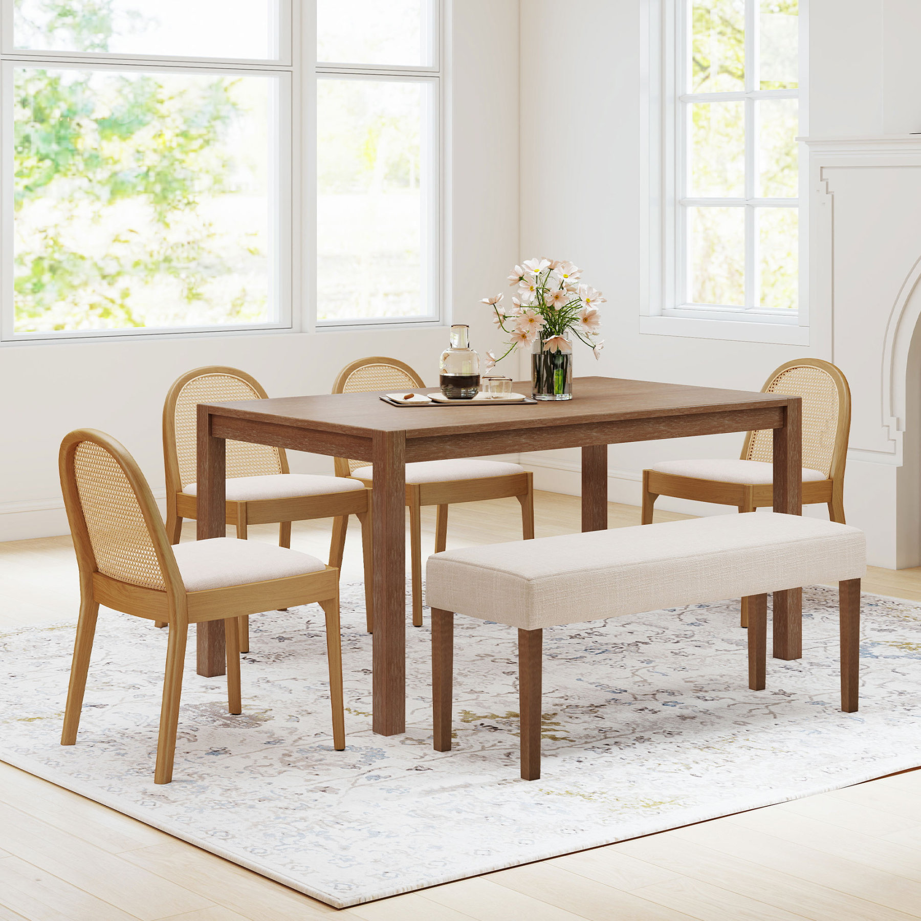 Lane 59'' Dining Table Set with Salem Chairs