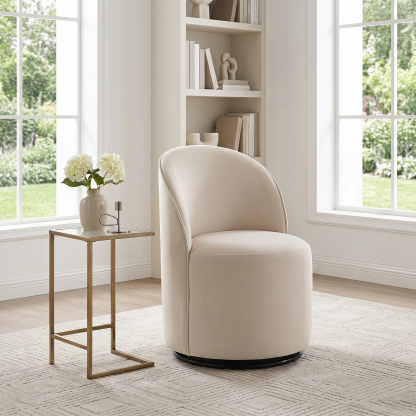 Ryan Modern Upholstered Swivel Dining Chair