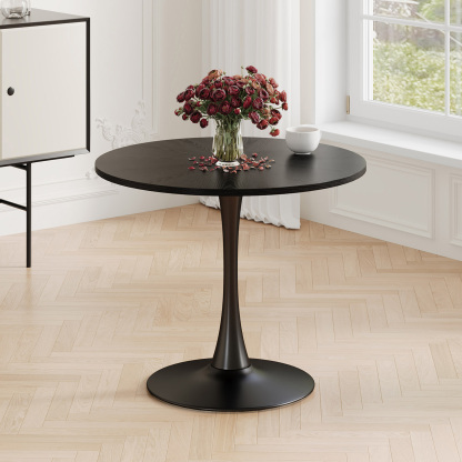 35'' Tulip Black Dining Table Set