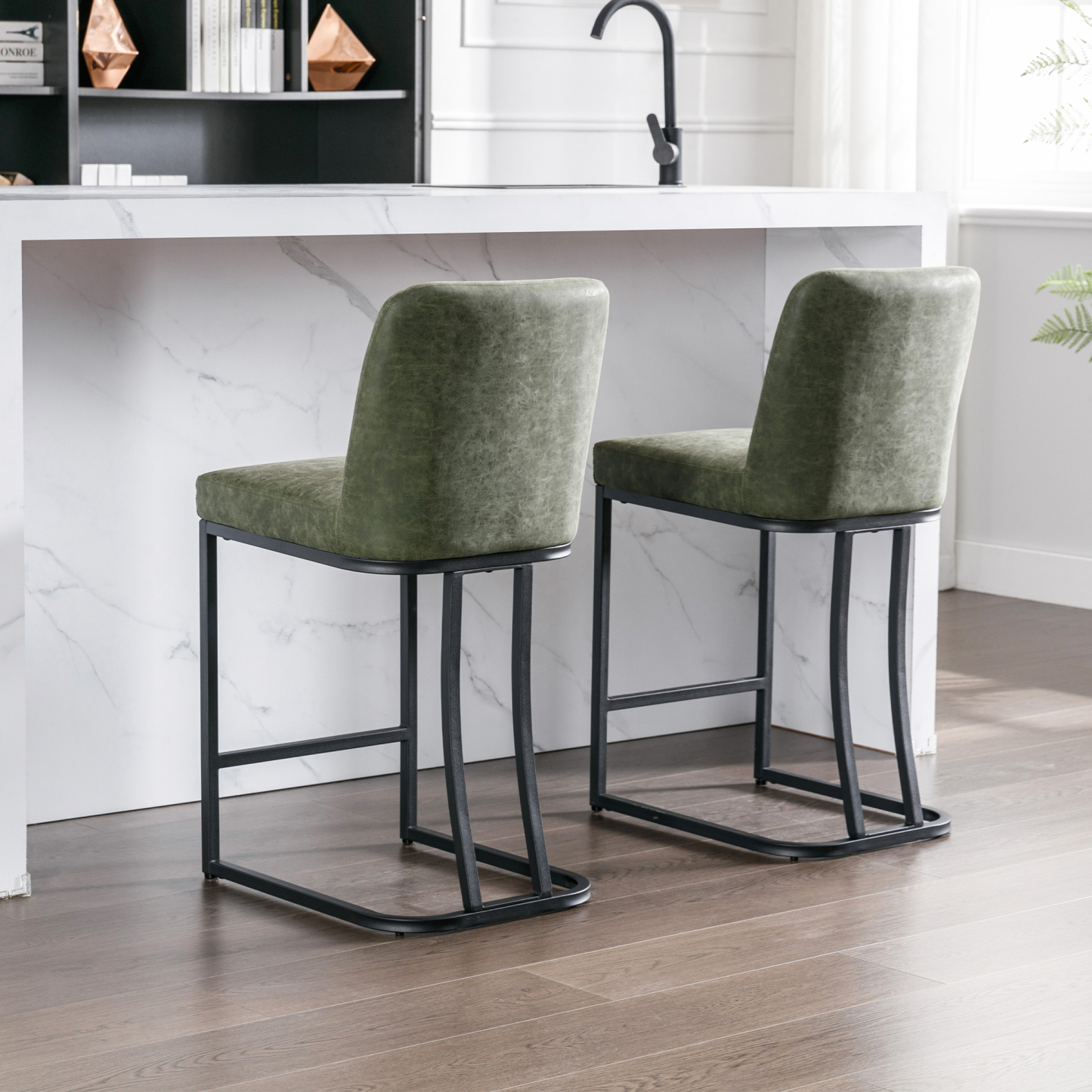Square Counter & Bar Stools (Set of 2)