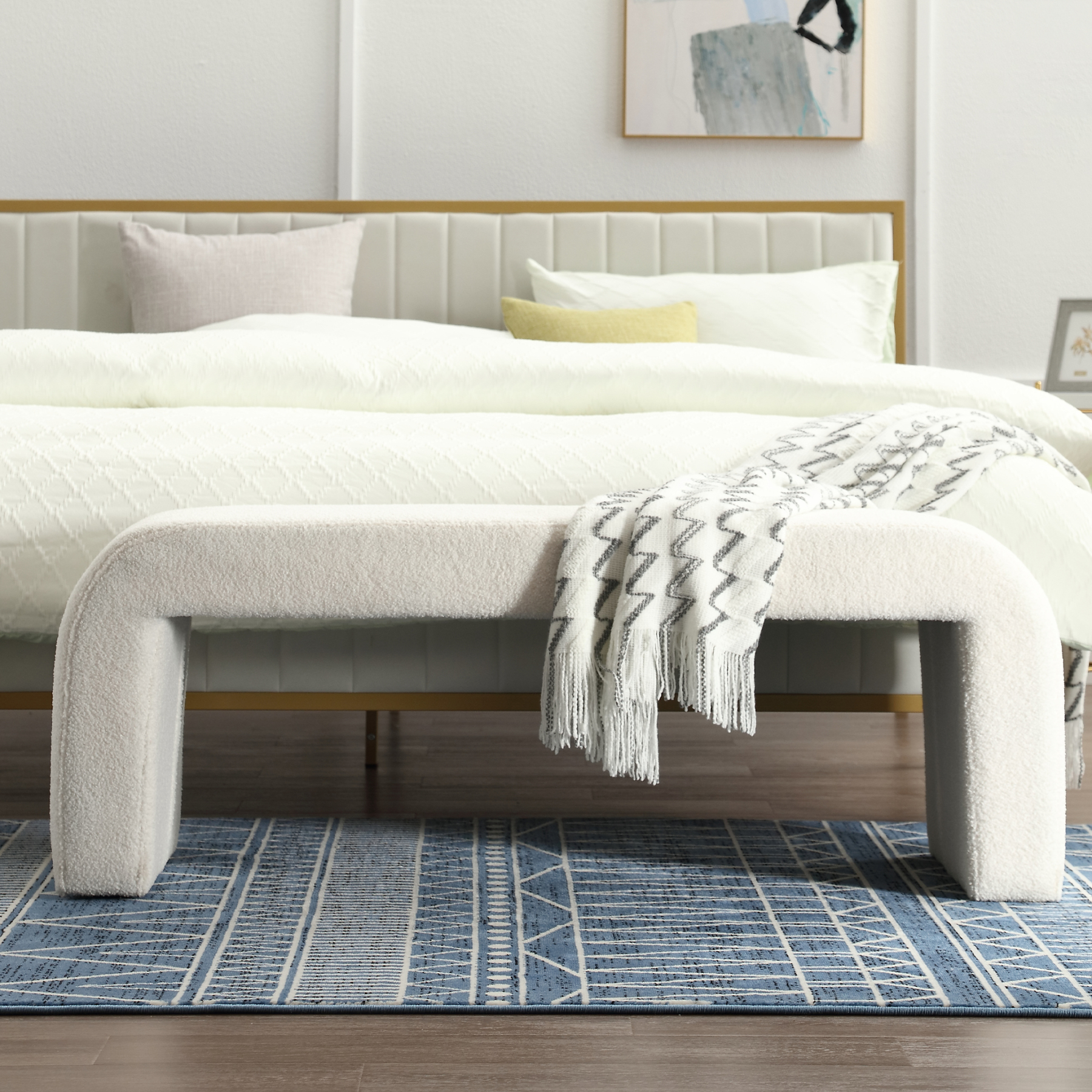 Yeelen Fuzzy Upholstery Bench