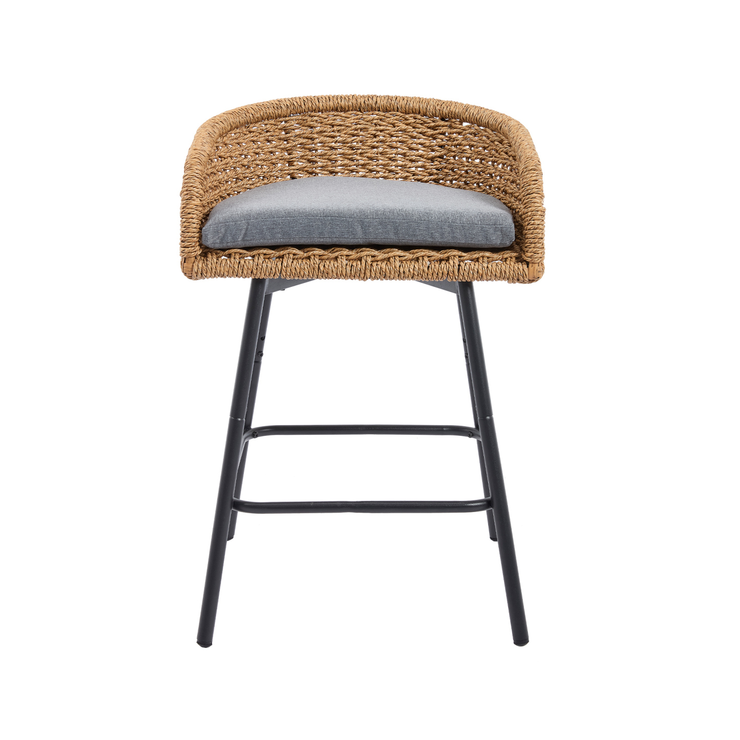 Neil Outdoor Cane Bar Stools (Set of 2)
