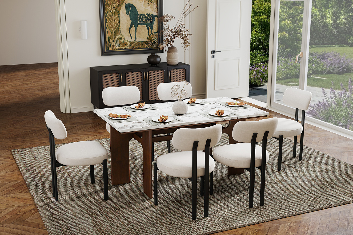 Alex 63'' Rectangle Dining Table Set – DAYALANE