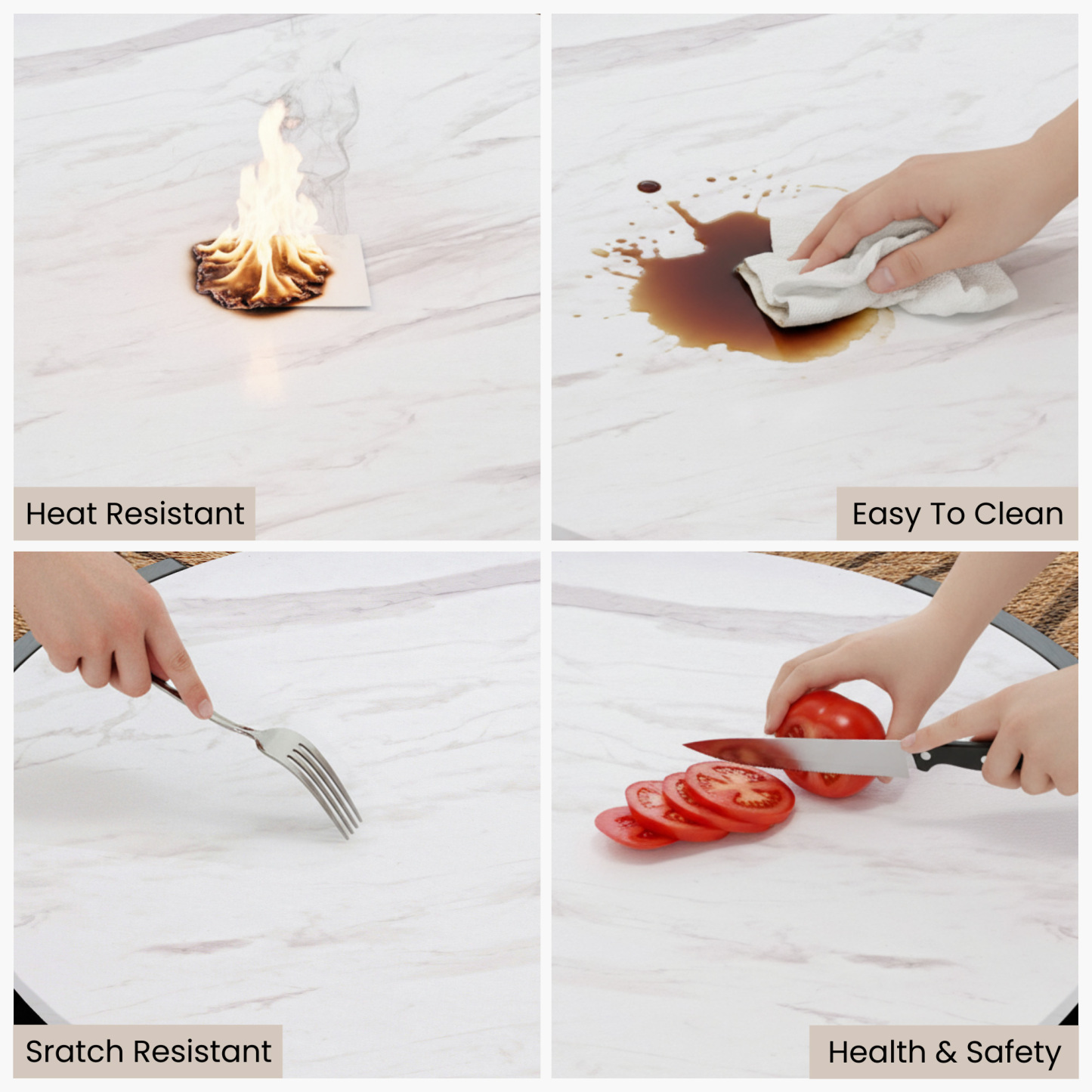 Gia Faux Marble Coffee Table