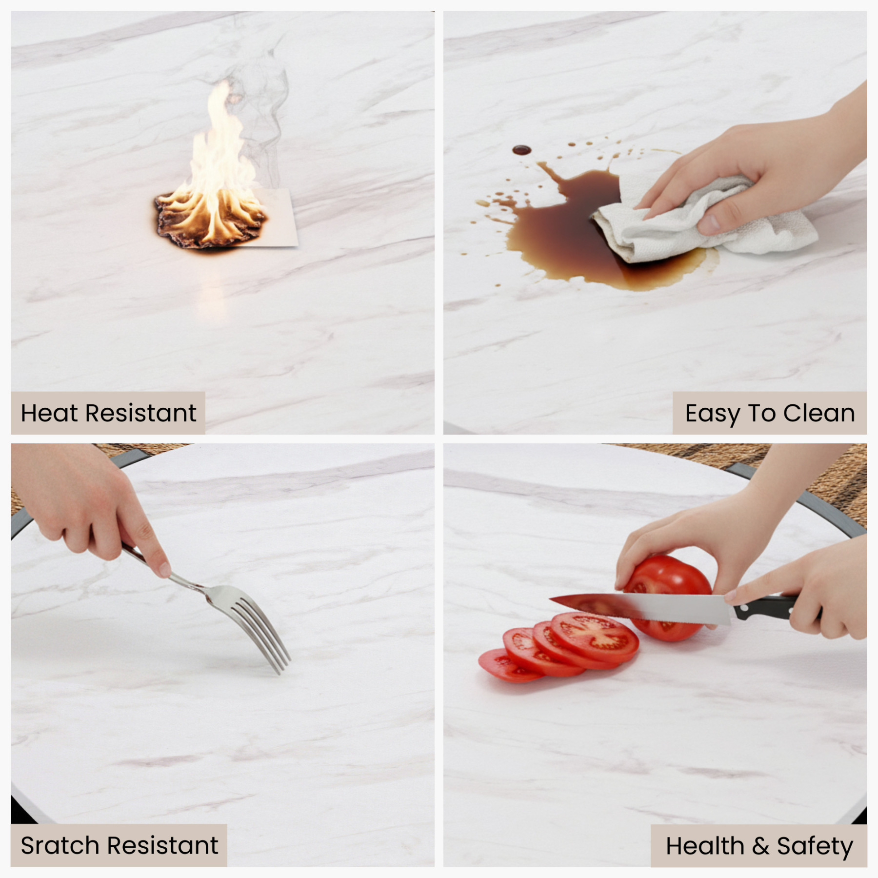 Gia Faux Marble Coffee Table