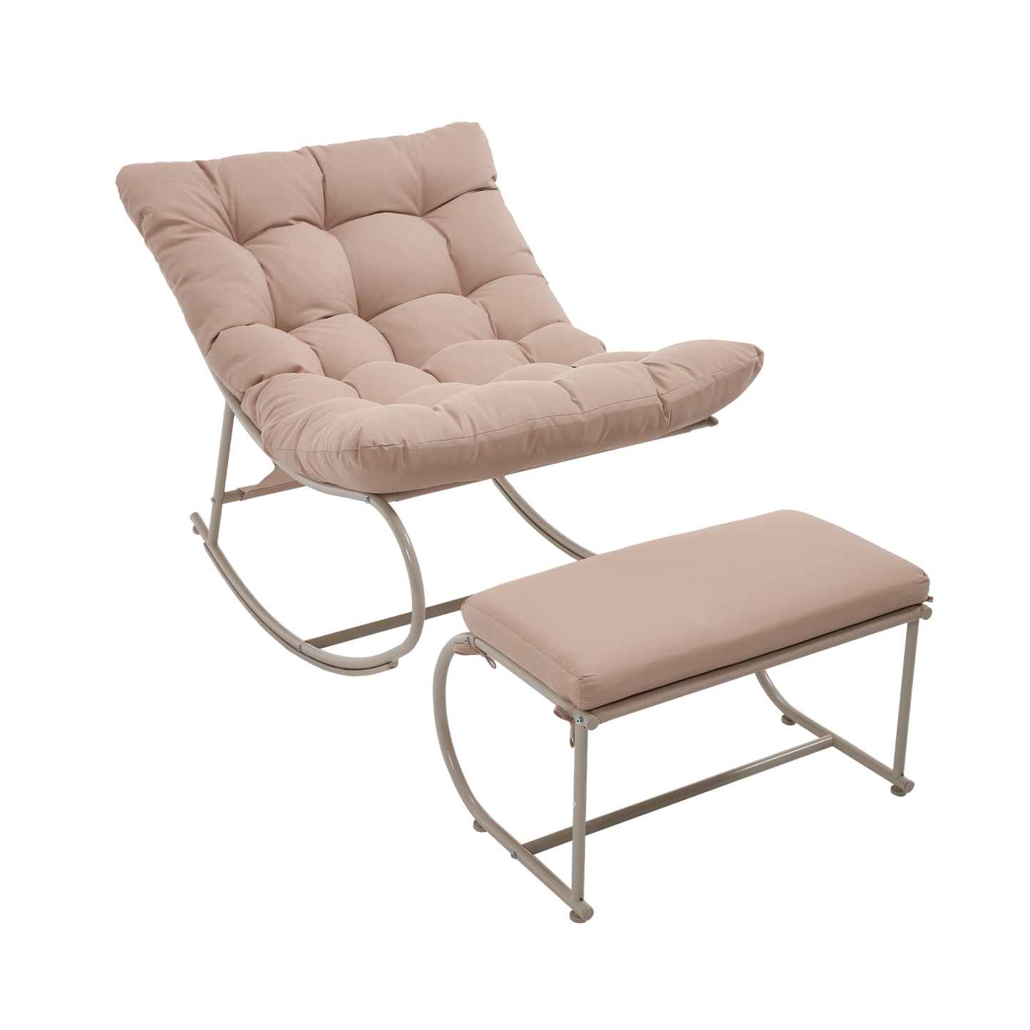 Vincent Outdoor Rocking Chair With Ottoman