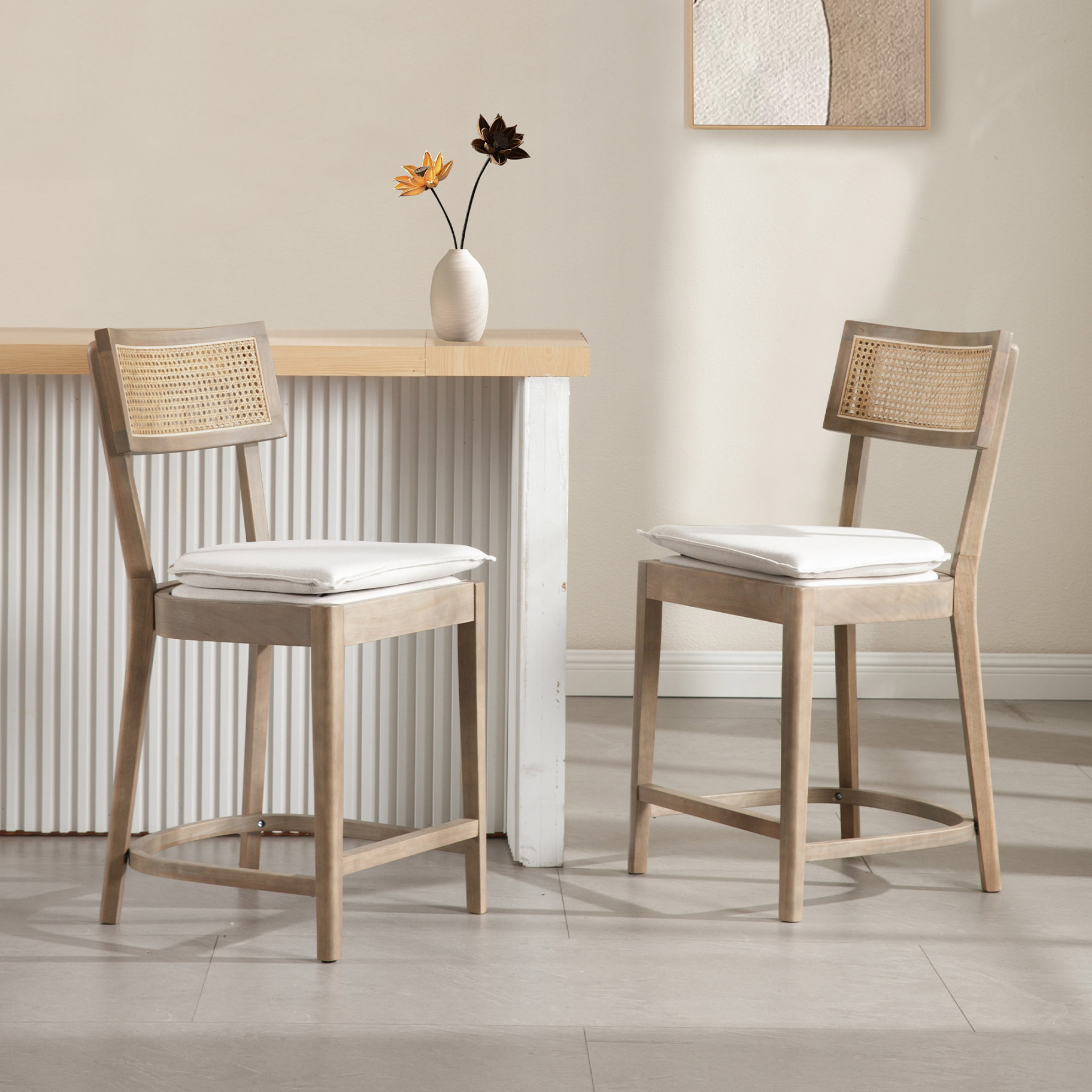 Walter Cane Counter & Bar Stools (Set of 2)