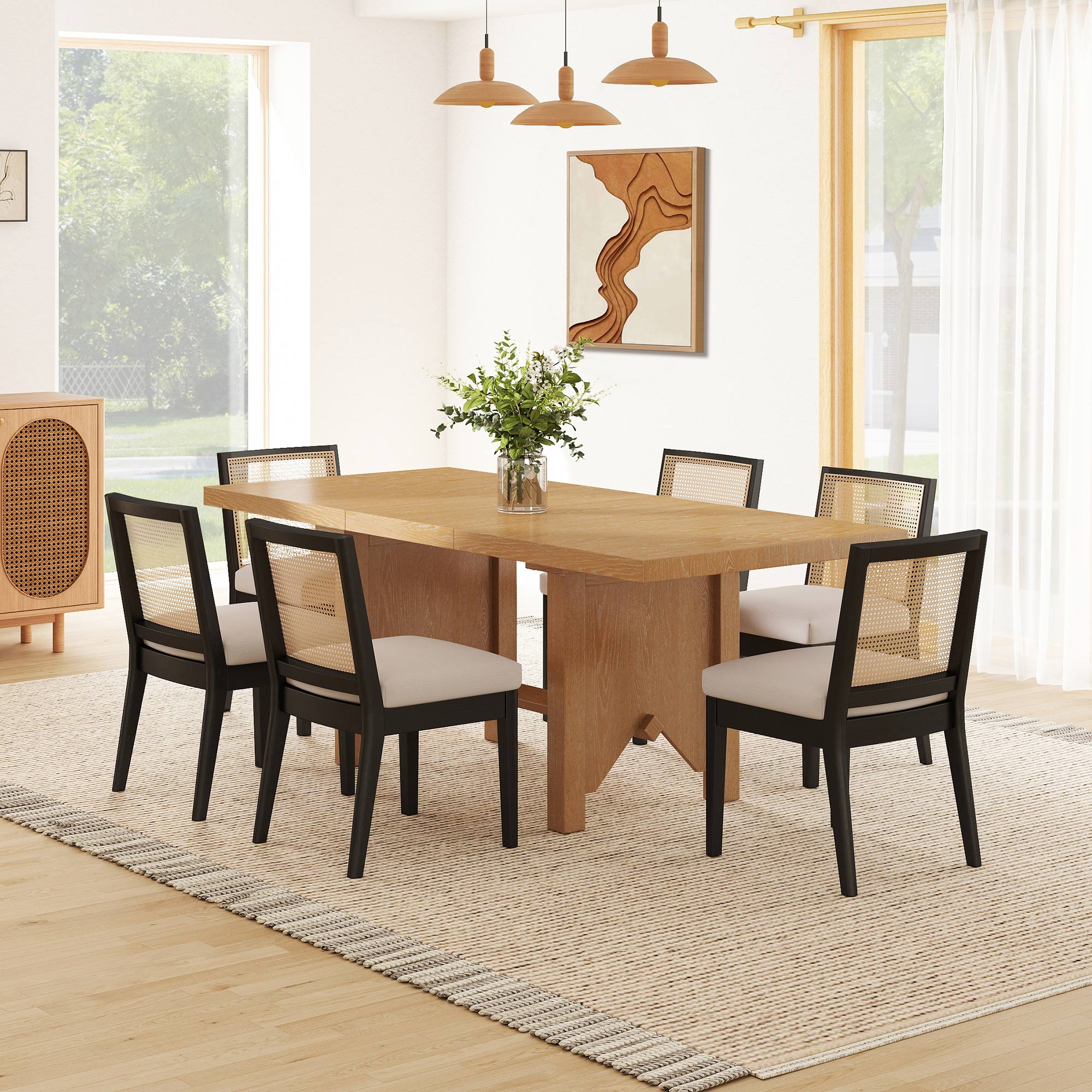 Flex Extendable Dining Table Set 54"-72"