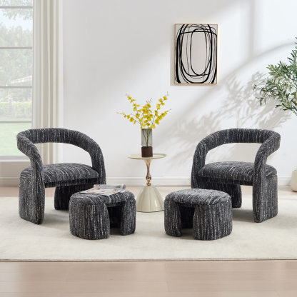 Eva Accent Chair with Ottoman