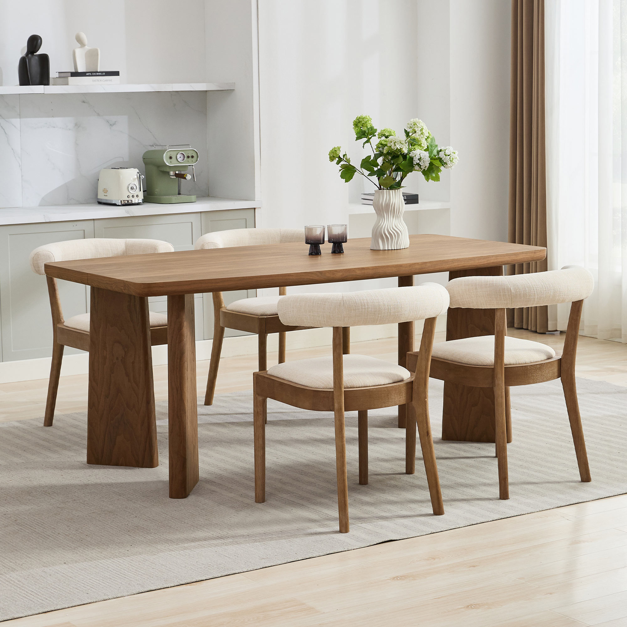 71 '' Rectangle Dining Table Set for 4-6