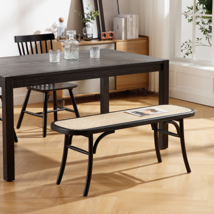 Round Cane Bench