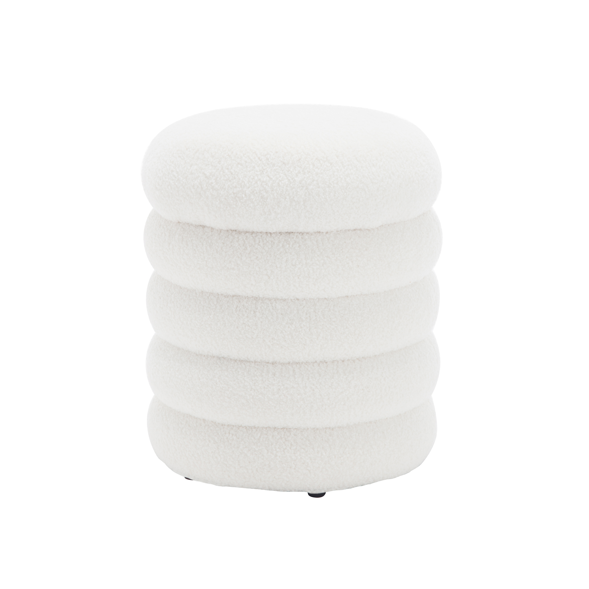 Teddy 15'' Round Storage Ottoman Bench