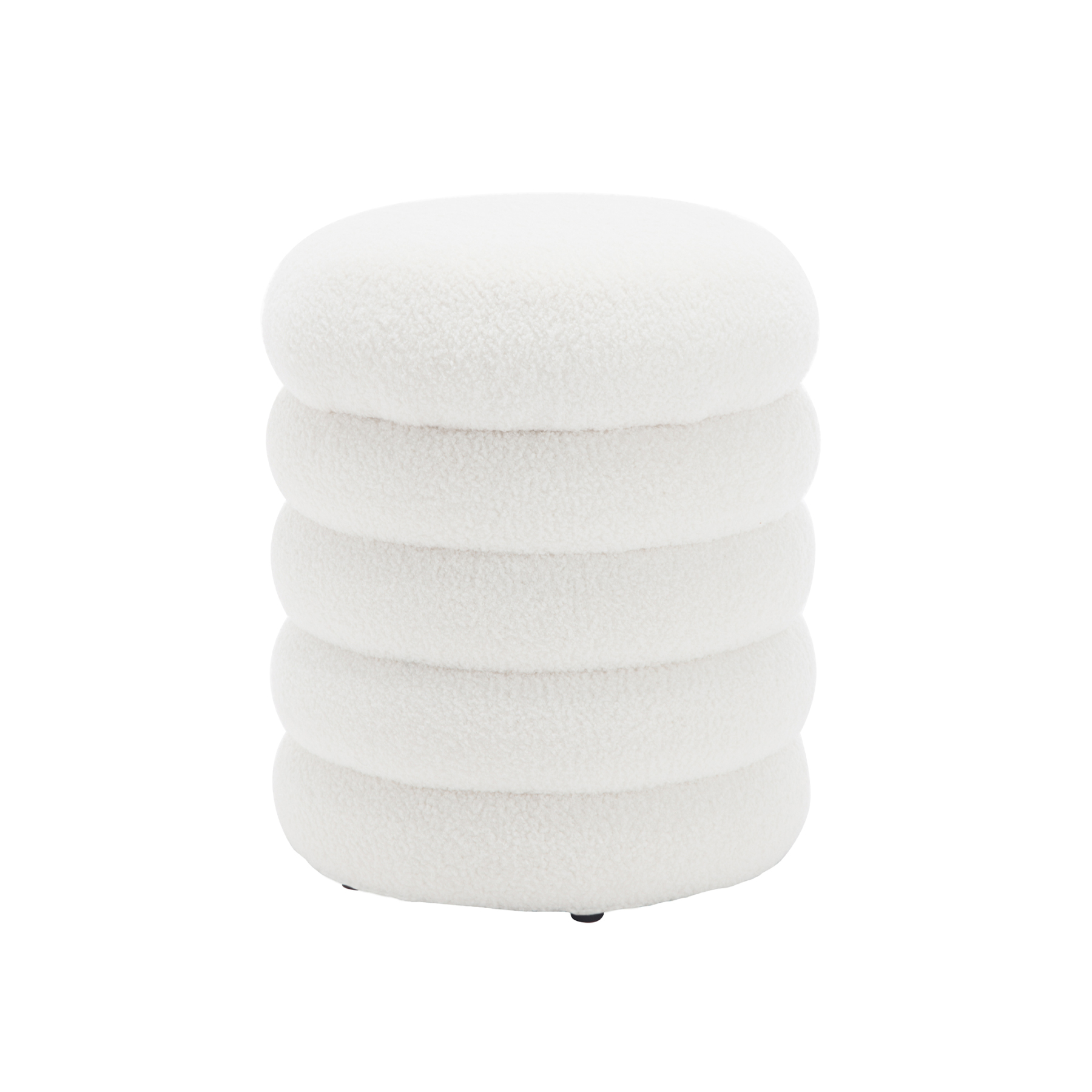 Teddy 15'' Round Storage Ottoman Bench