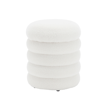 Teddy 15'' Round Storage Ottoman Bench